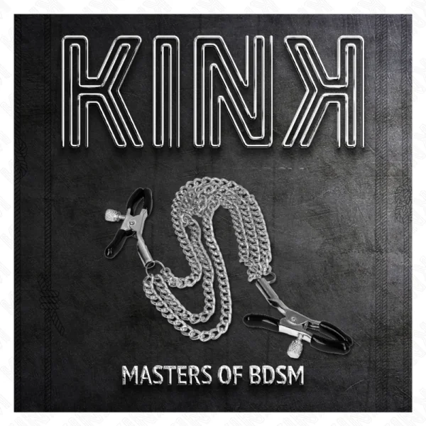 Nippelklemmen mit 3 Ketten Silber 20/23/28 cm von Kink Nipple Grip kaufen | Fesselliebe