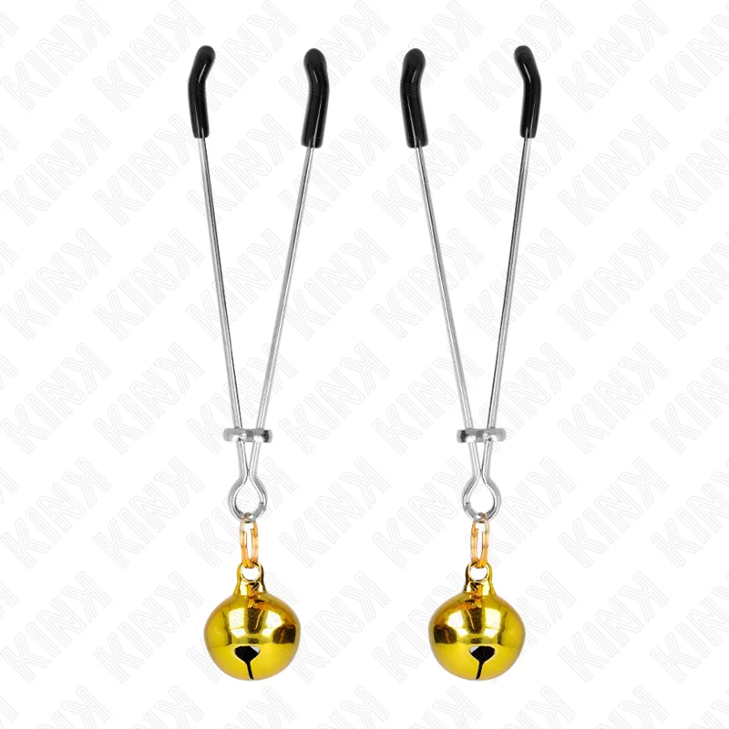 Dünne Glocken-Nippelklammern Gold 7 cm von Kink Nipple Grip kaufen | Fesselliebe 2