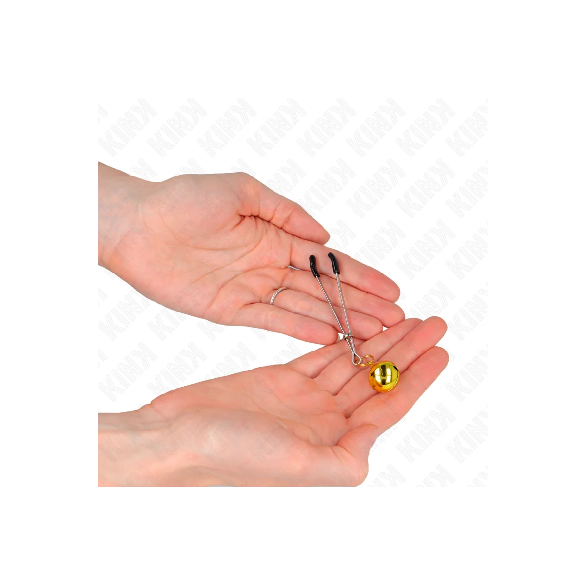 Dünne Glocken-Nippelklammern Gold 7 cm von Kink Nipple Grip kaufen | Fesselliebe