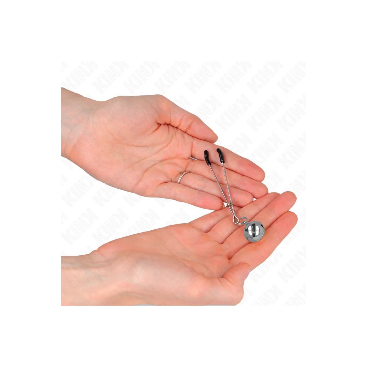 Dünne Glocken-Nippelklammern Silber 7 cm von Kink Nipple Grip kaufen | Fesselliebe