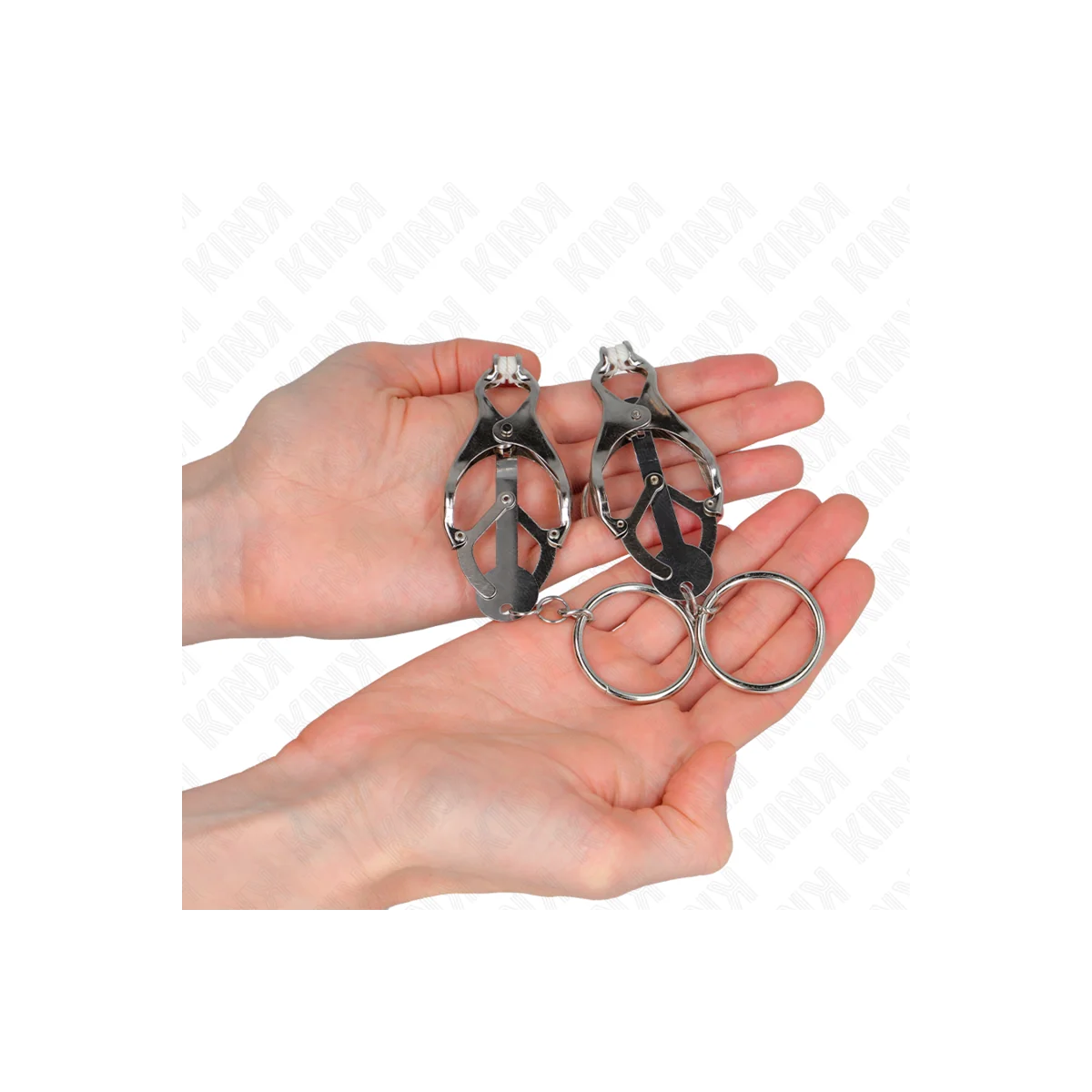 O-Ring Japanische Kleeblatt-Nippelklammern Silber von Kink Nipple Grip kaufen | Fesselliebe