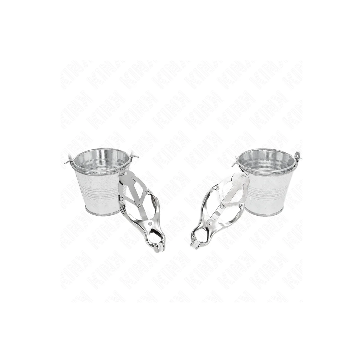 Japanische Kleeblatt-Nippelklammern mit Eimer Silber von Kink Nipple Grip kaufen | Fesselliebe