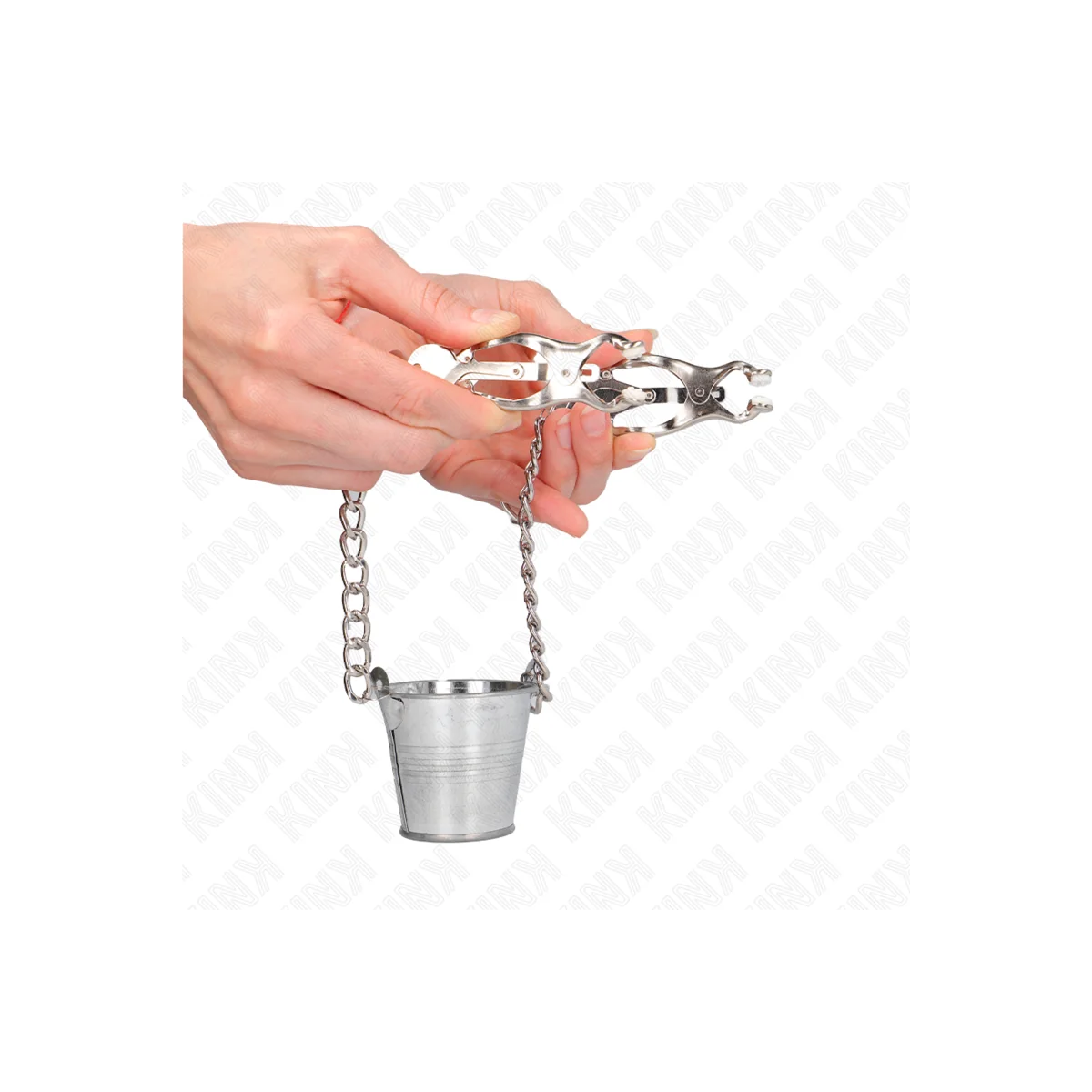 Nippelklemmen mit Eimer Silber von Kink Nipple Grip kaufen | Fesselliebe