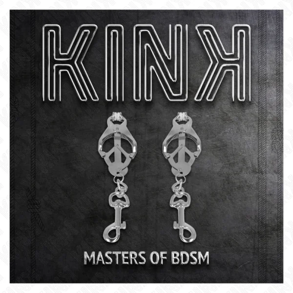 Japanische Kleeblatt-Nippelklammern mit Haken Silber von Kink Nipple Grip kaufen | Fesselliebe