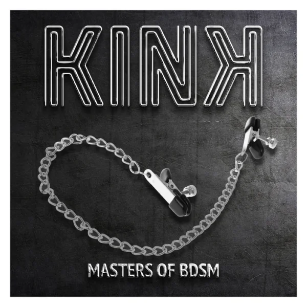 FLACHE KETTE NIPPELKLEMMEN SILBER 34 CM VON KINK NIPPLE GRIP