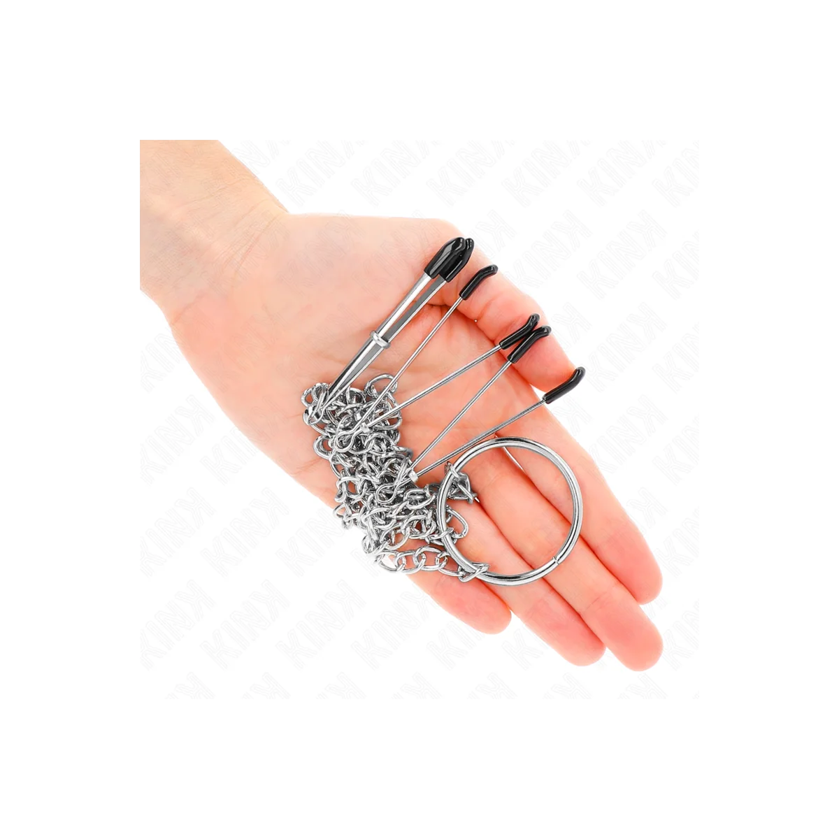 Dreifach Nippel- und Klitzisklemmen mit Kette Modell 1 von Kink Nipple Grip kaufen | Fesselliebe