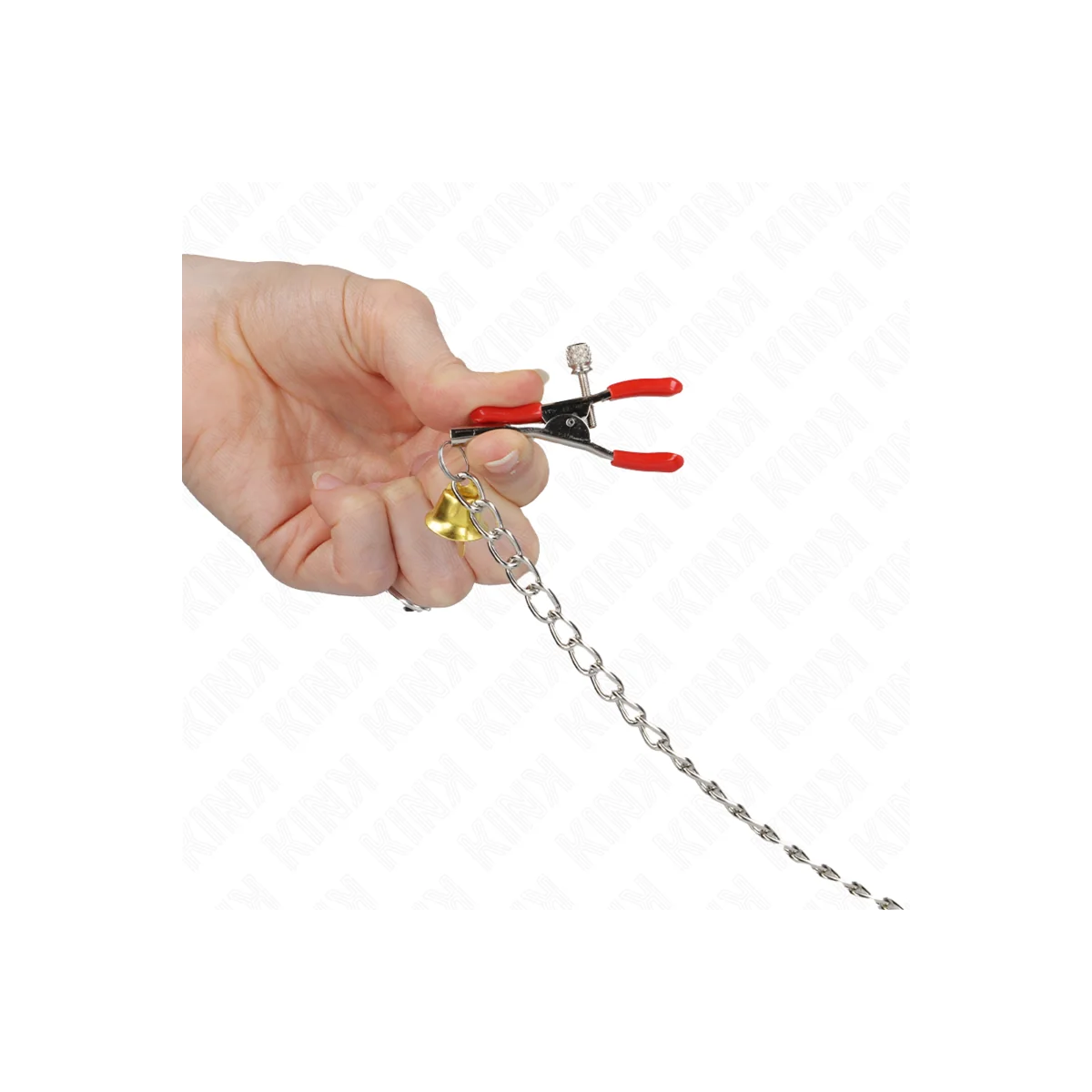 Bell 3-Fach Nippel- und Klitorisklemmen Rot mit Kette 30 cm von Kink Nipple Grip kaufen | Fesselliebe