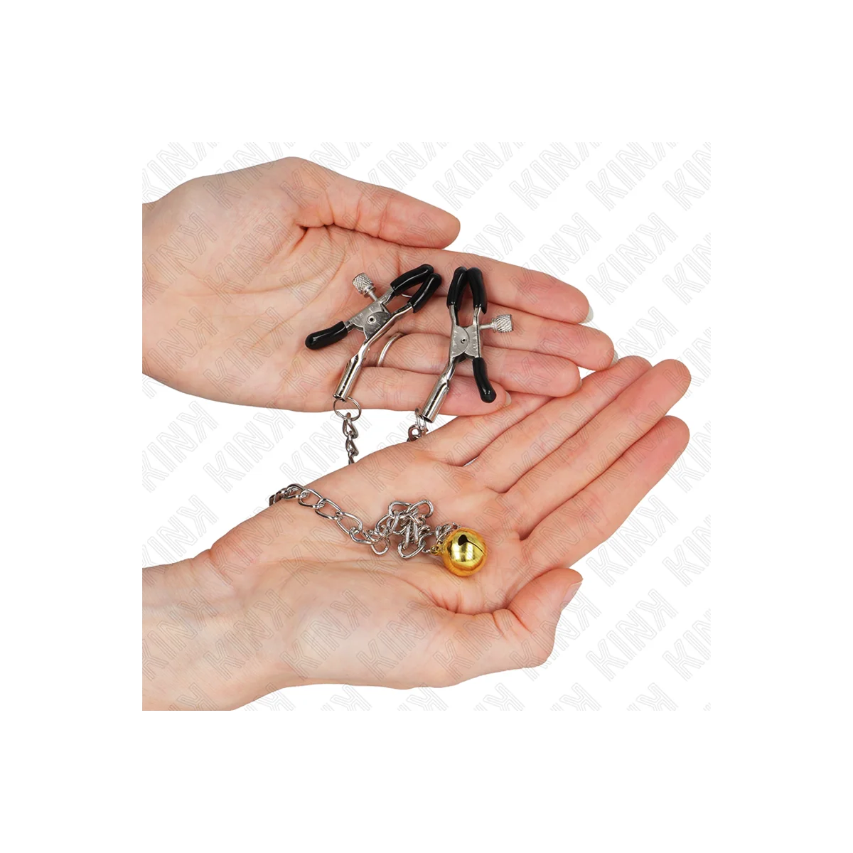 Kettennippelklammern mit Glocke 30 cm von Kink Nipple Grip kaufen | Fesselliebe