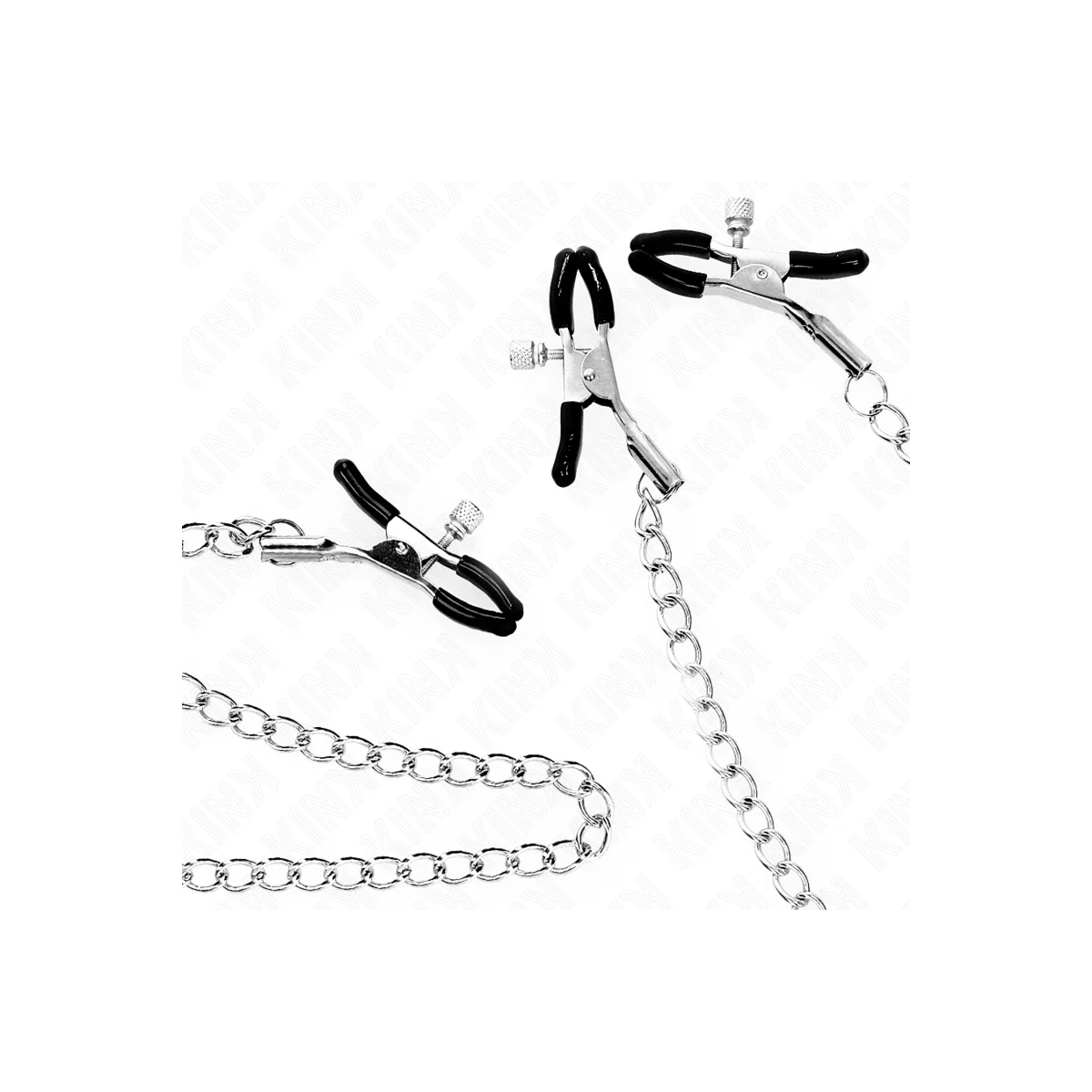 Dreifach Nippel- und Klitzisklemmen mit Kette Modell 0 von Kink Nipple Grip kaufen | Fesselliebe