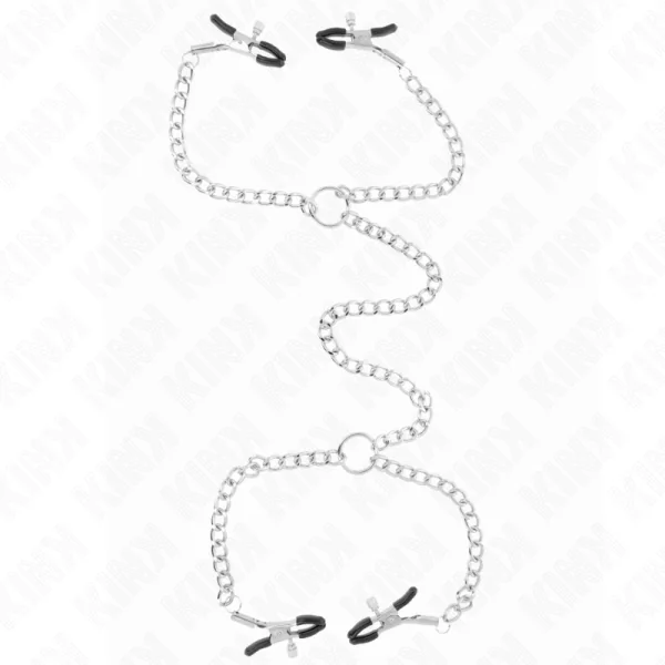 Ketten-Nippelklammern 32 cm mit Ketten 14 cm von Kink Nipple Grip kaufen | Fesselliebe