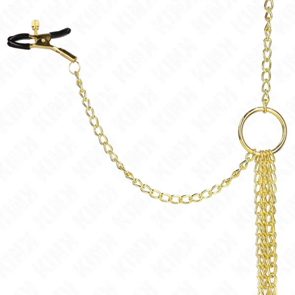 Nippel- und Kitzlerklammern, Verstellbar, Gold von Kink Nipple Grip kaufen | Fesselliebe