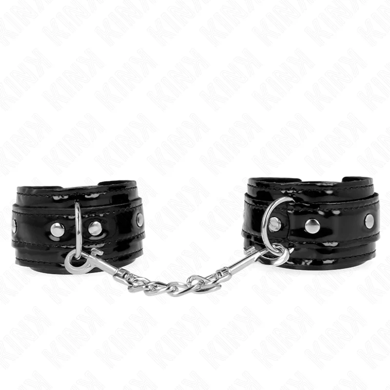 Glänzende Neopren-Handmanschetten Verstellbar 17-24 cm X 4,5 cm von Kink Wrist Restraint kaufen | Fesselliebe