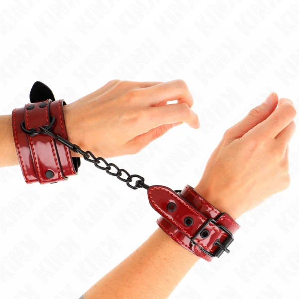 Dunkelrote Handgelenkmanschetten 23 X 5 cm von Kink Wrist Restraint kaufen | Fesselliebe
