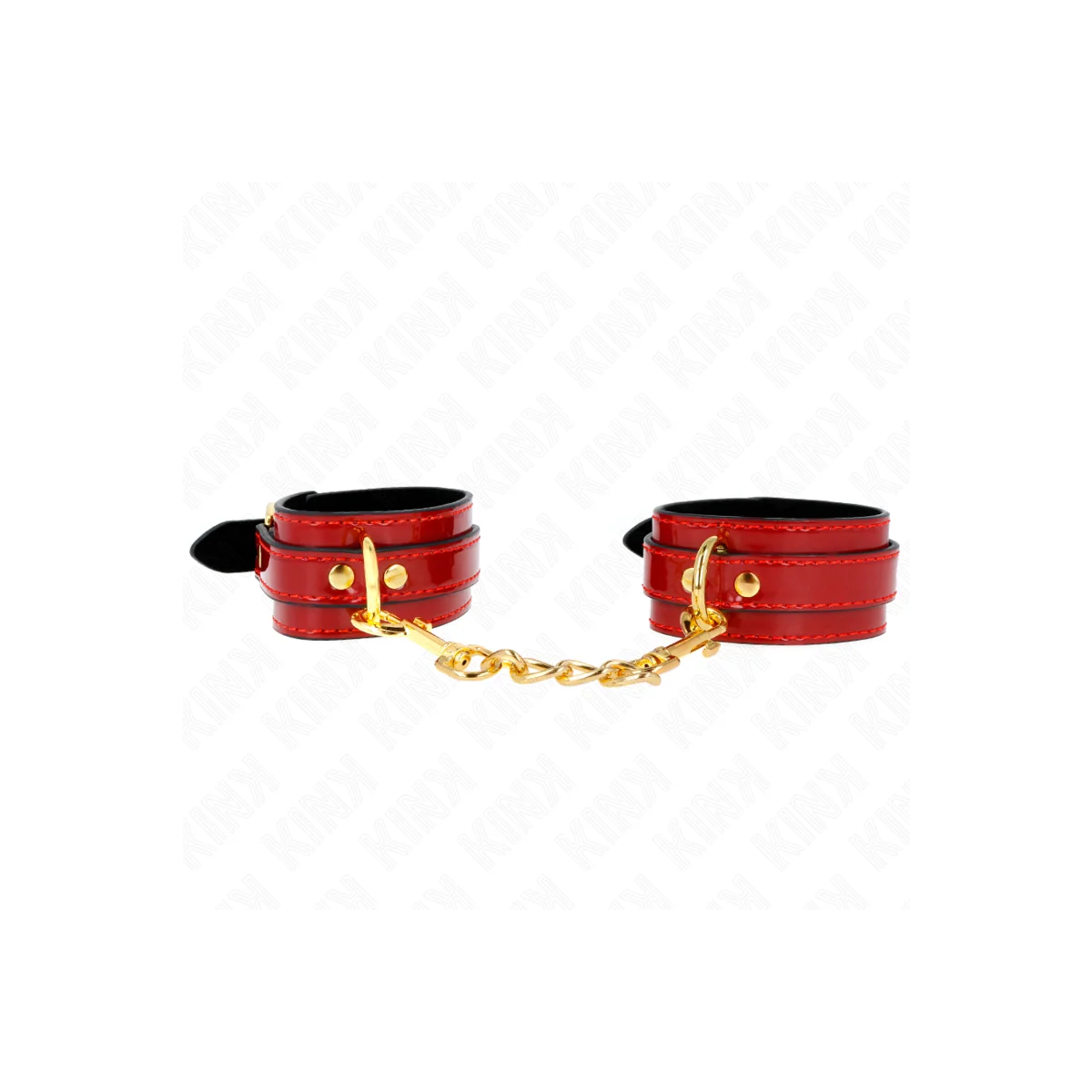 Joanna Angel Handgelenkmanschetten Rot Verstellbar mit Goldkette 16,5-26 cm X 4 cm von Kink Wrist Restraint kaufen | Fesselliebe