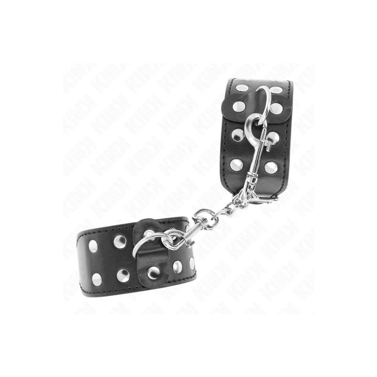 Armbänder mit Doppelter Reihe Verstellbarer Nieten Schwarz von Kink Wrist Restraint kaufen | Fesselliebe