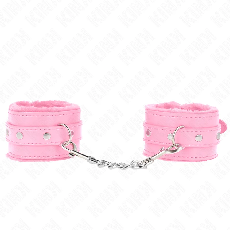 Premium Handgelenkfesseln Rosa mit Rosa Gürtel Verstellbar 17-29 cm X 6 cm von Kink Wrist Restraint kaufen | Fesselliebe