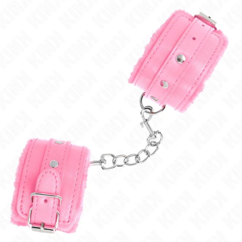 Premium Handgelenkfesseln Rosa mit Rosa Gürtel Verstellbar 17-29 cm X 6 cm von Kink Wrist Restraint kaufen | Fesselliebe 2