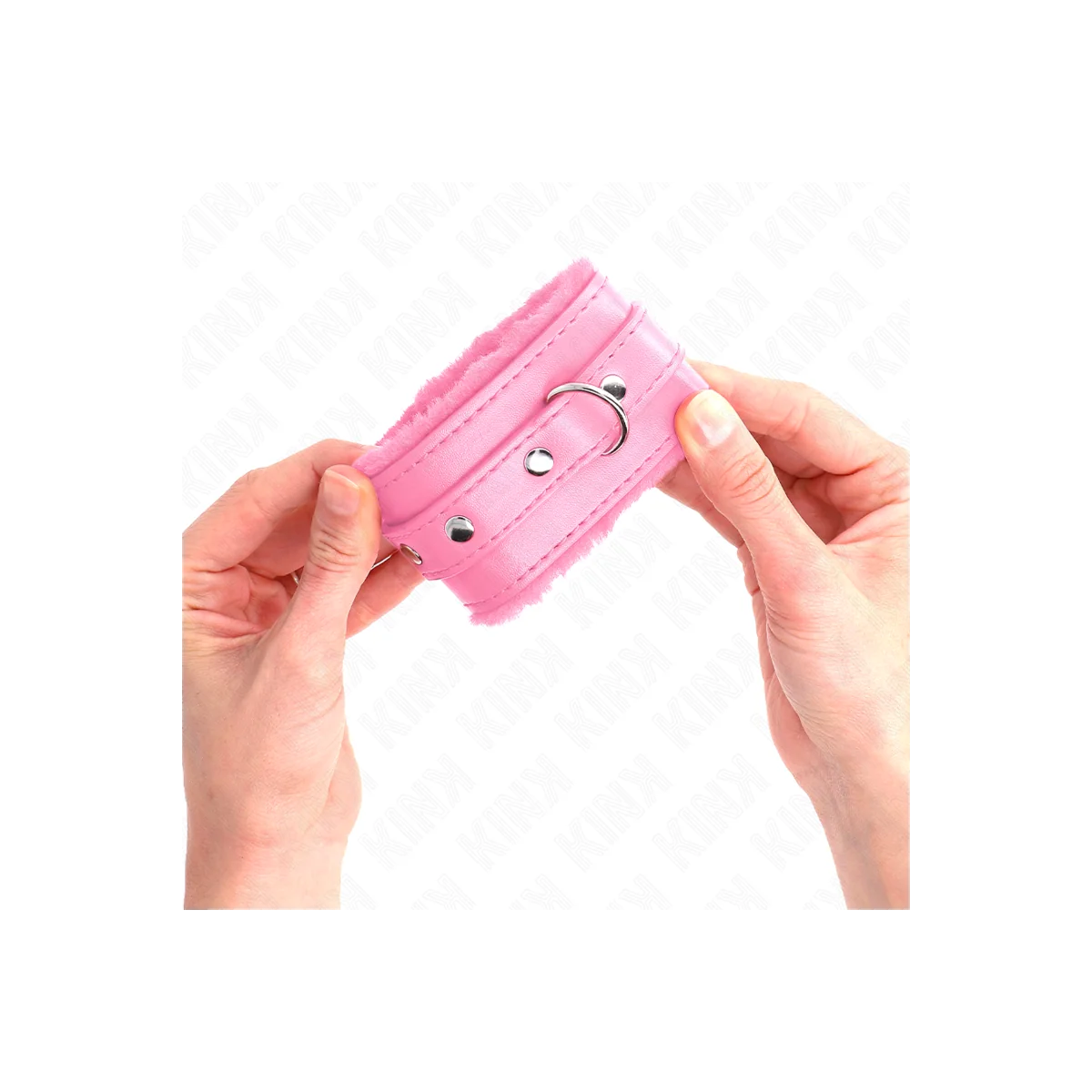 Premium Handgelenkfesseln Rosa mit Rosa Gürtel Verstellbar 17-29 cm X 6 cm von Kink Wrist Restraint kaufen | Fesselliebe