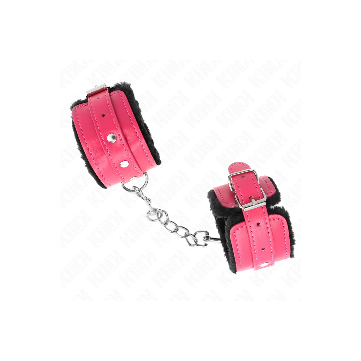 Premium Handgelenkfesseln Schwarz mit Himbeerrosen-Gürtel Verstellbar 17-29 cm X 6 cm von Kink Wrist Restraint kaufen | Fesselliebe