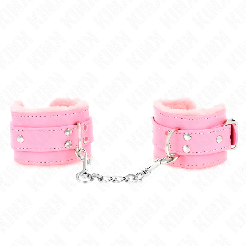 Handgelenkfesseln Rosa mit Rosa Gürtel Verstellbar 17-29 cm X 6 cm von Kink Wrist Restraint kaufen | Fesselliebe 2