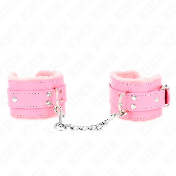 Handgelenkfesseln Rosa mit Rosa Gürtel Verstellbar 17-29 cm X 6 cm von Kink Wrist Restraint kaufen | Fesselliebe