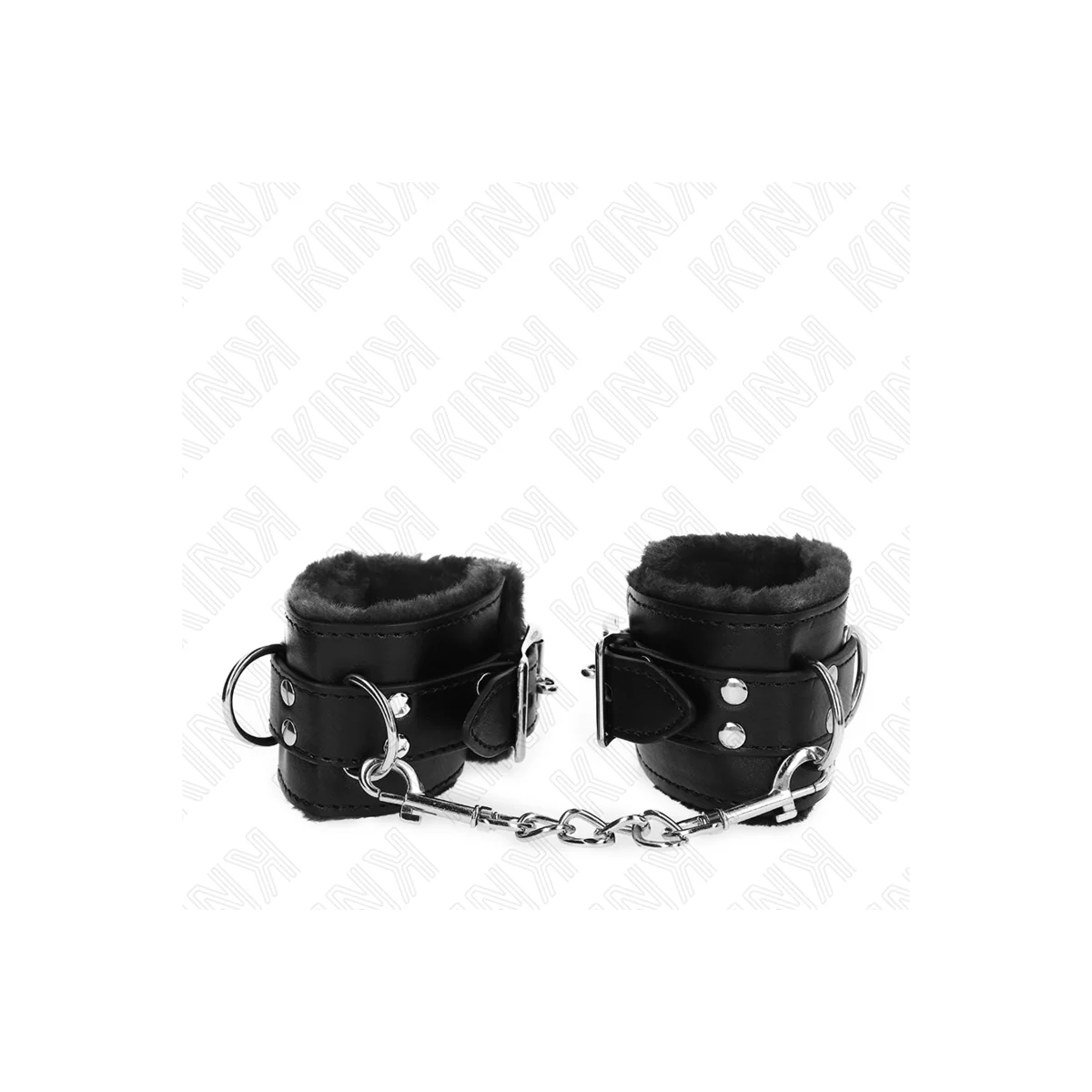 Handgelenkfesseln Schwarz mit Schwarzem Gürtel Verstellbar 17-29 cm X 6 cm von Kink Wrist Restraint kaufen | Fesselliebe