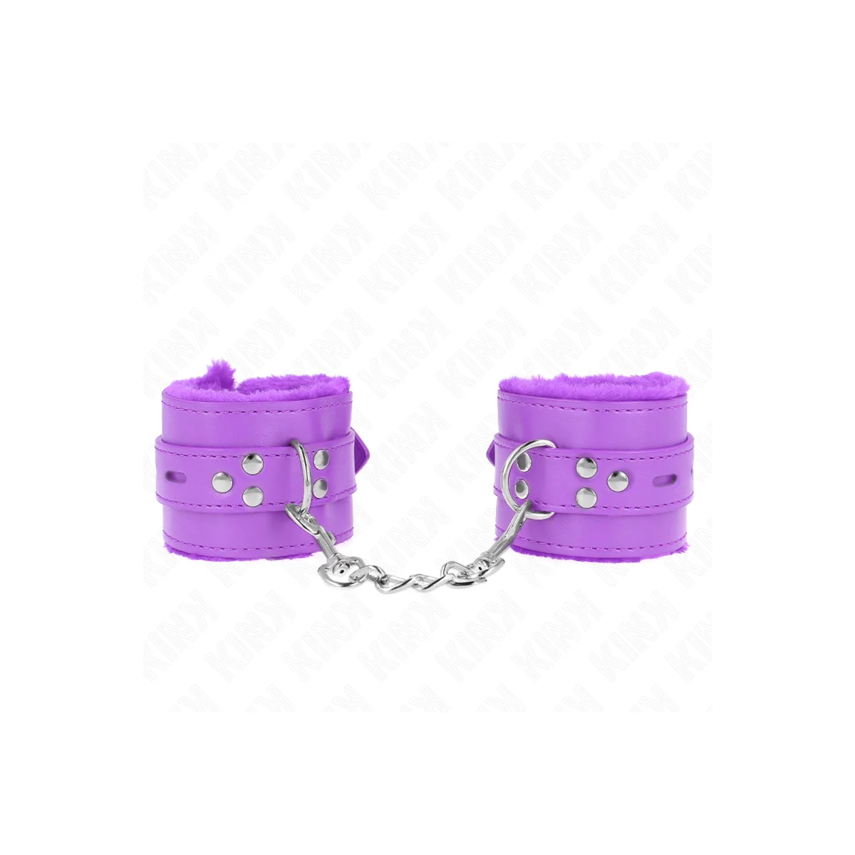 Handgelenkfesseln mit Quadratischen Löchern, Lila und Lila Gürtel, Verstellbar 17-29 cm X 6 cm von Kink Wrist Restraint kaufen | Fesselliebe