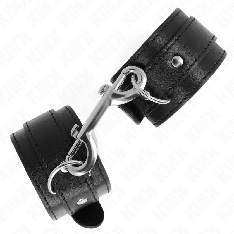 Handgelenkfesseln - Einzelne Nietenreihe Schwarz Verstellbar 17-28 cm X 5 cm von Kink Wrist Restraint kaufen | Fesselliebe 2
