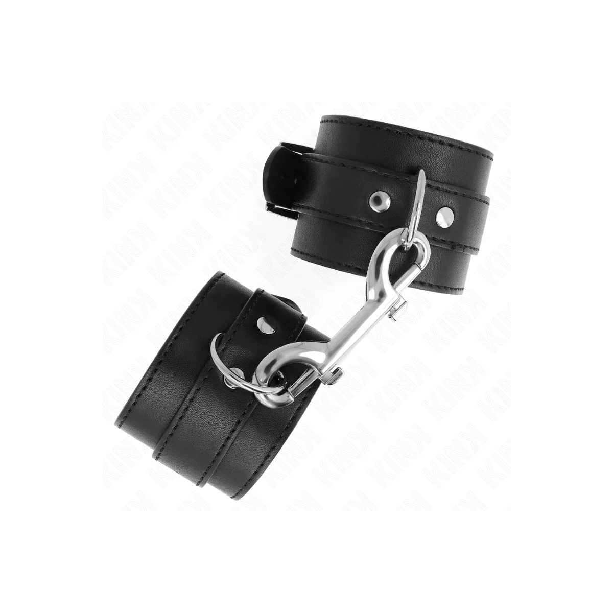 Handgelenkfesseln - Einzelne Nietenreihe und Grosse Schnalle Schwarz 17-28 cm X 5 cm von Kink Wrist Restraint kaufen | Fesselliebe