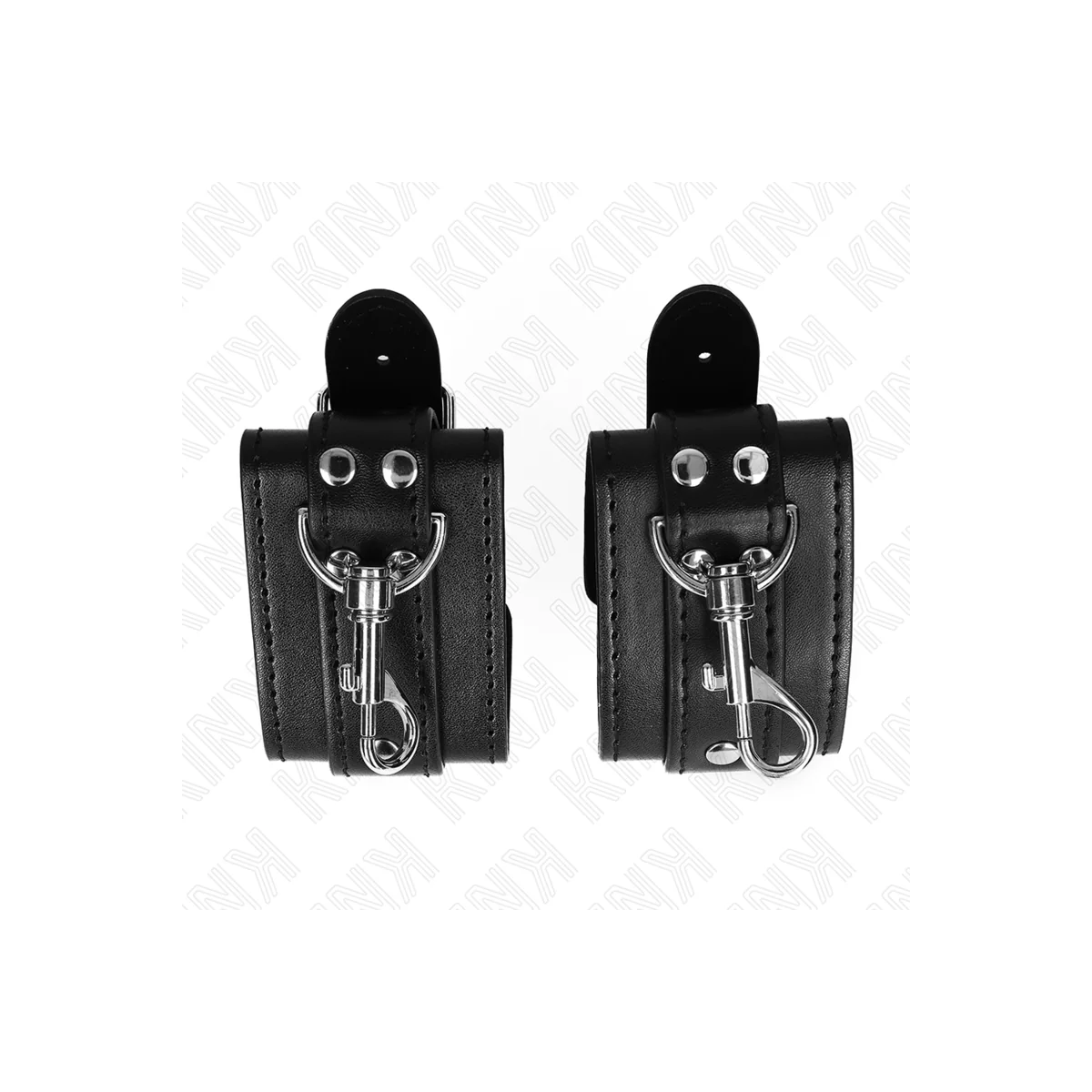 Abschließbare Dungeon Handgelenksfesseln Schwarz Verstellbar 21-28 cm X 5,5 cm von Kink Wrist Restraint kaufen | Fesselliebe