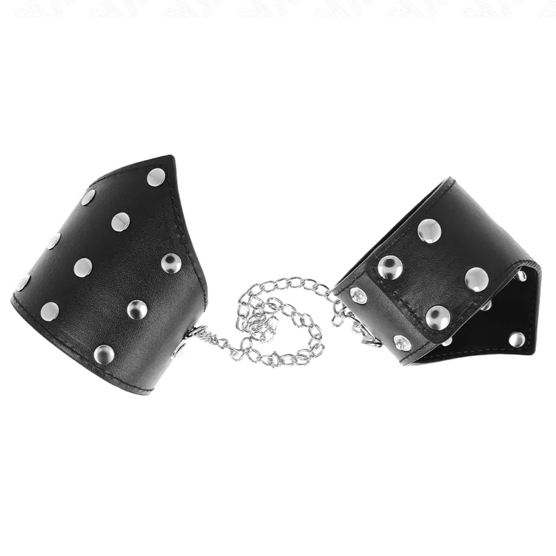 Schwarze Armbänder Im Point-Stil mit Kette, Verstellbar 17-23 cm X 8,5 cm von Kink Wrist Restraint kaufen | Fesselliebe 2
