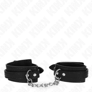 Handgelenkfesseln mit Schlangenmuster, Schwarz, Verstellbar 20-28 cm X 5,4 cm von Kink Wrist Restraint kaufen | Fesselliebe