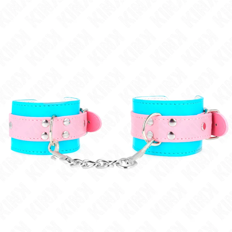 Süße Handgelenkfesseln Blau/Rosa Verstellbar 16-28 cm X 5 cm von Kink Wrist Restraint kaufen | Fesselliebe