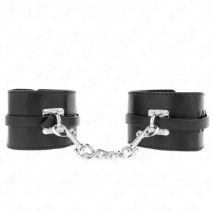 Deluxe Handgelenkfesseln mit Verriegelung, Schwarz, Verstellbar 14,5-21 cm X 6 cm von Kink Wrist Restraint kaufen | Fesselliebe