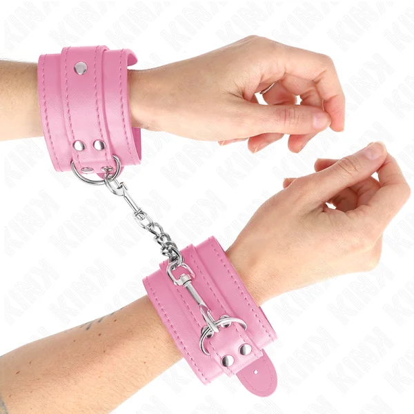 Einfache Handgelenksfesseln Rosa Verstellbar 20-23 cm X 5,5 cm von Kink Wrist Restraint kaufen | Fesselliebe