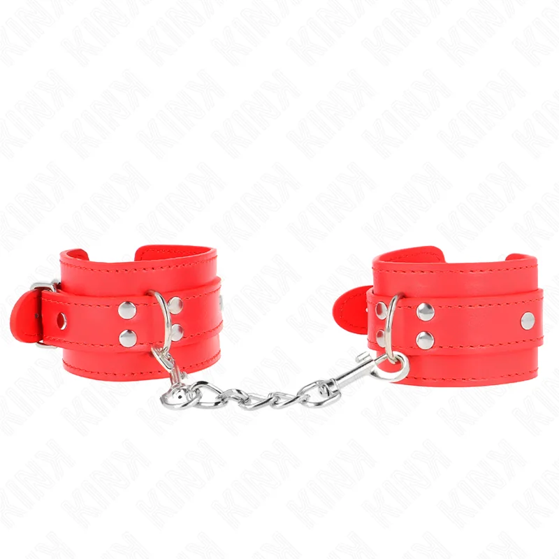Einfache Handgelenksfesseln Rot Verstellbar 20-23 cm X 5,5 cm von Kink Wrist Restraint kaufen | Fesselliebe
