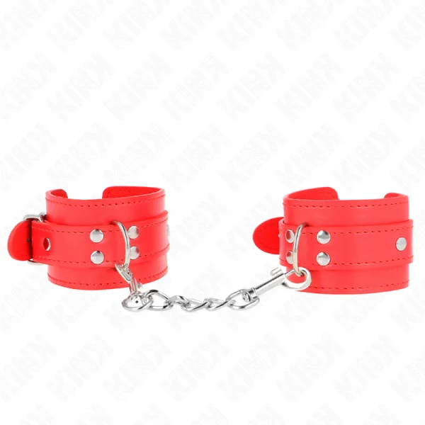 Einfache Handgelenksfesseln Rot Verstellbar 20-23 cm X 5,5 cm von Kink Wrist Restraint kaufen | Fesselliebe