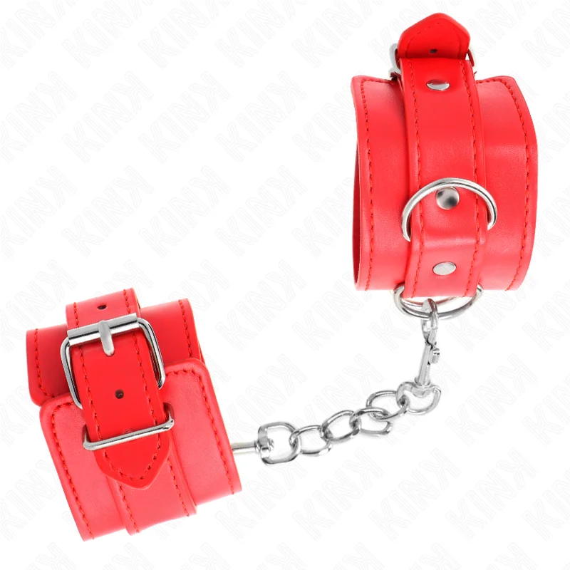 Einfache Handgelenksfesseln Rot Verstellbar 20-23 cm X 5,5 cm von Kink Wrist Restraint kaufen | Fesselliebe 2