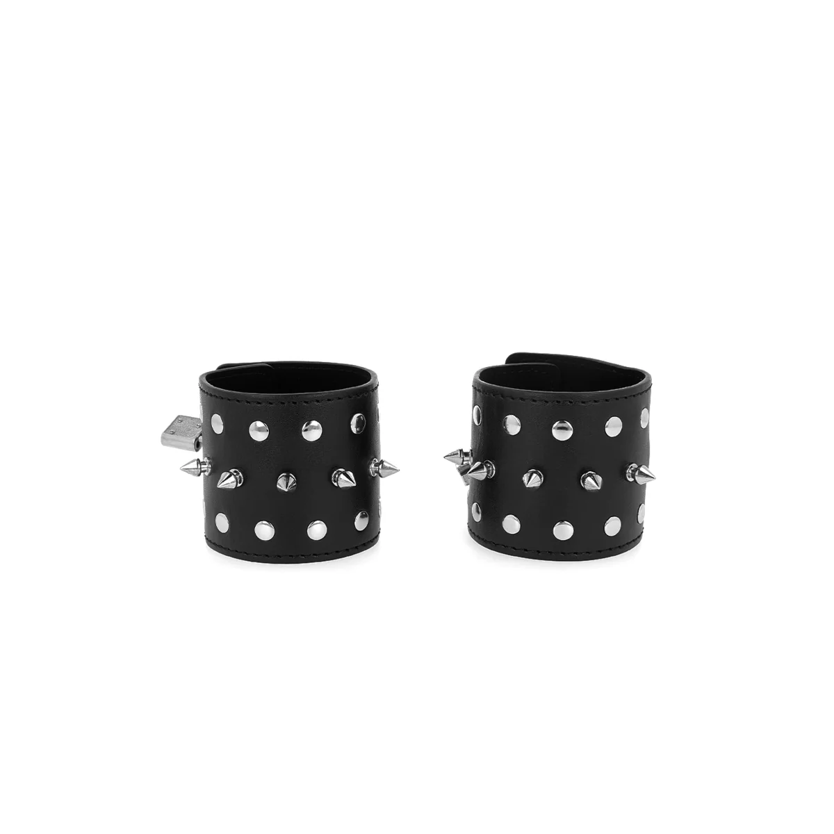 Punk Handgelenkfesseln mit Spikes 25 X 6 cm von Kink Wrist Restraint kaufen | Fesselliebe