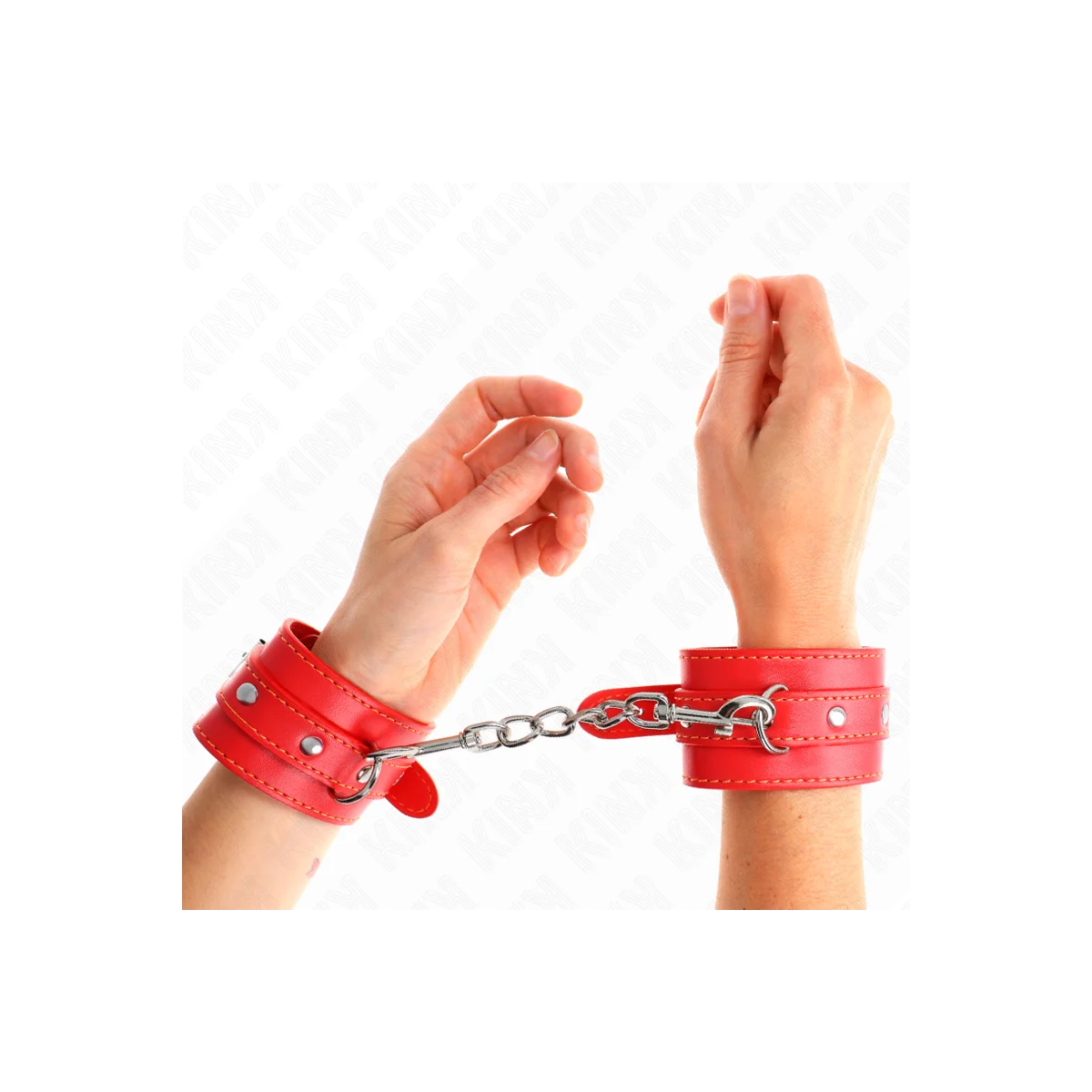 Dünne Handgelenksfesseln Rot Verstellbar 21-33 cm von Kink Wrist Restraint kaufen | Fesselliebe