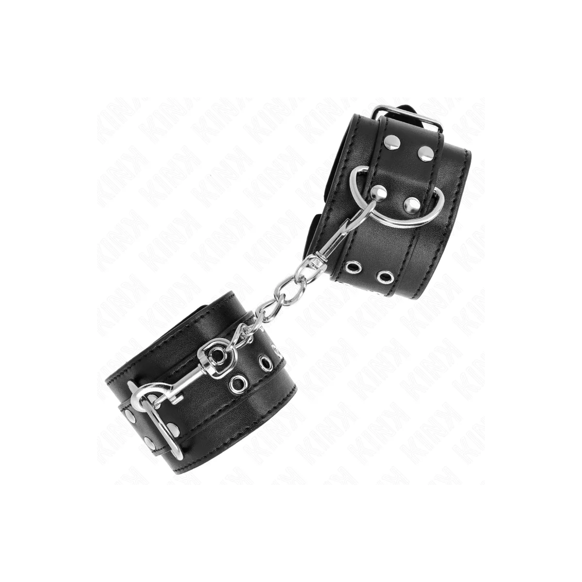 Handgelenkfessel mit Doppelter Schnalle Schwarz Verstellbar 19-26 cm von Kink Wrist Restraint kaufen | Fesselliebe