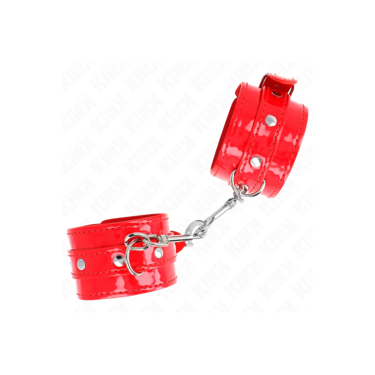 Glänzende Handmanschetten Rot Verstellbar 23-33 cm von Kink Wrist Restraint kaufen | Fesselliebe
