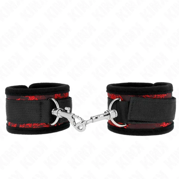 Scandal Handgelenksfesseln Rot-Schwarz von Kink Wrist Restraint kaufen | Fesselliebe