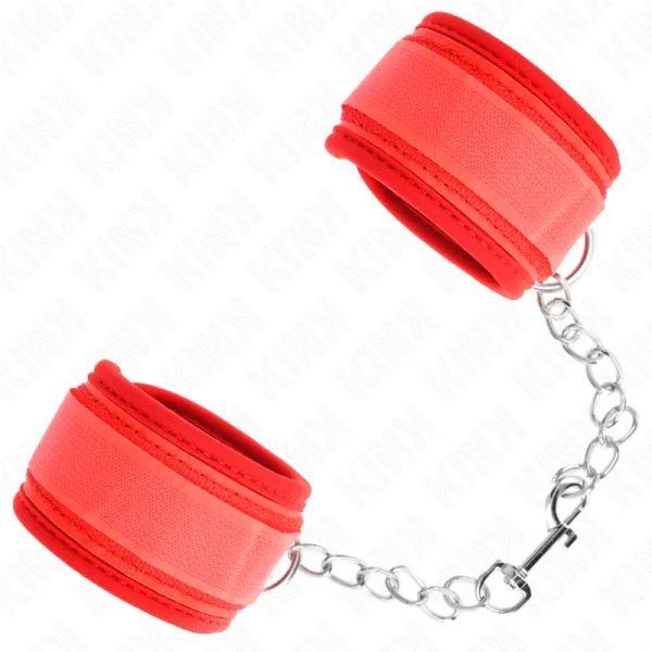 Neopren Handgelenkfesseln Rot 42 X 5 cm von Kink Wrist Restraint kaufen | Fesselliebe