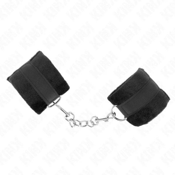 Beginner Pelzhandmanschetten Schwarz 30 X 7 cm von Kink Wrist Restraint kaufen | Fesselliebe