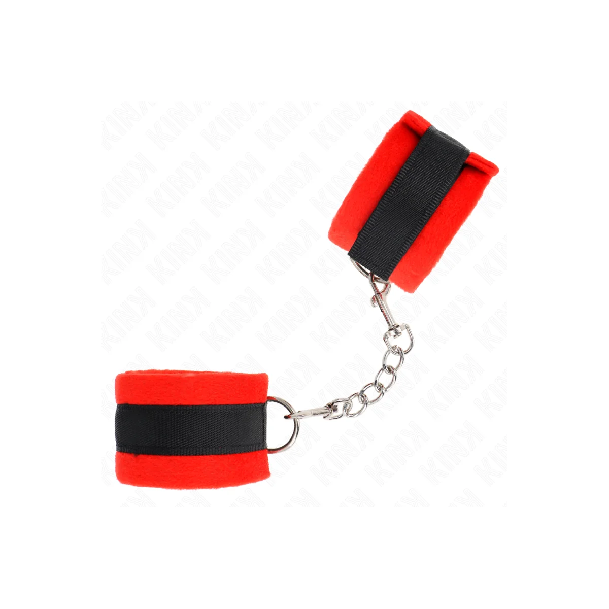 Beginner Pelzhandmanschetten Schwarz-Rot 30 X 7 cm von Kink Wrist Restraint kaufen | Fesselliebe