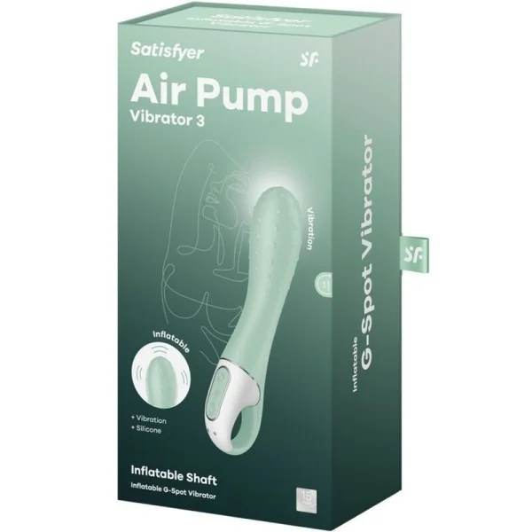 Air Pump Vibrator 3 Aufblasbarer G-Punkt Mint von Satisfyer Vibrator kaufen | Fesselliebe