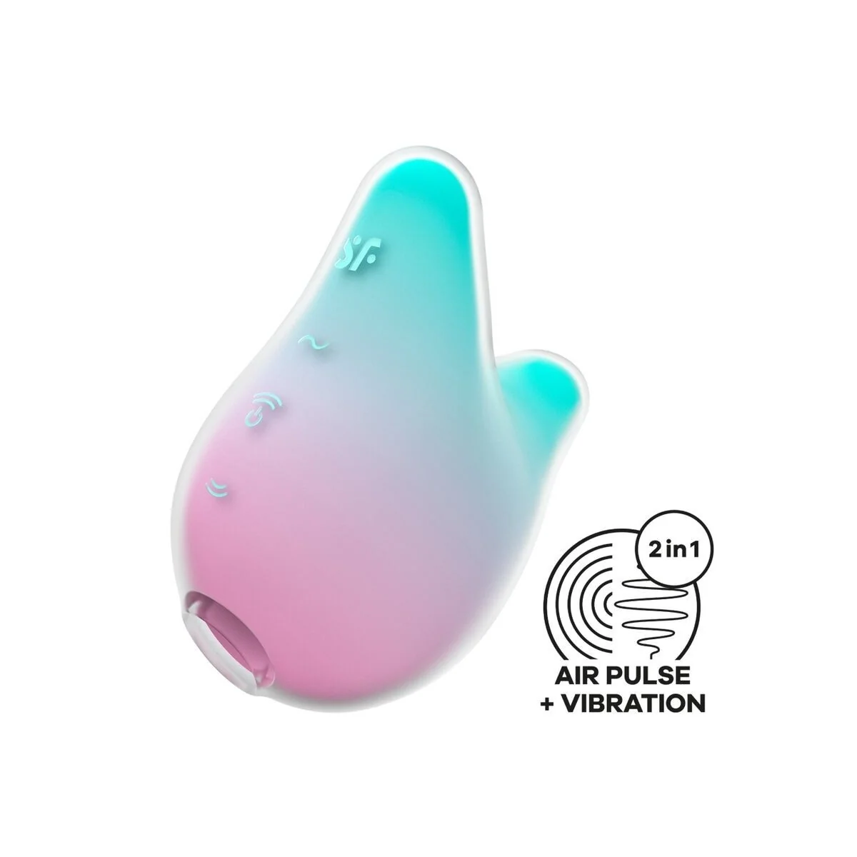 Mermaid Vibes Stimulator & Vibrator Mint und Pink von Satisfyer Air Pulse kaufen | Fesselliebe