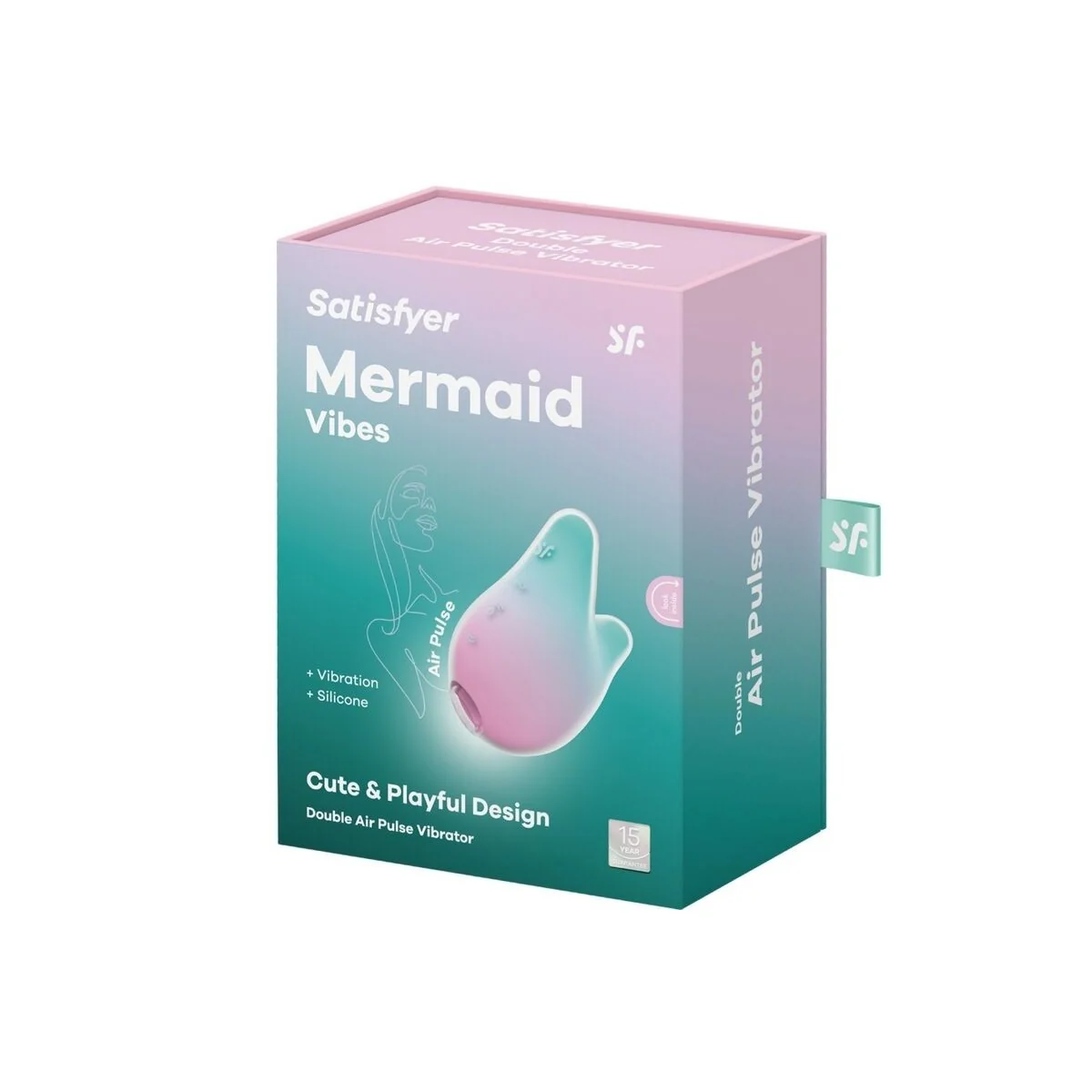 Mermaid Vibes Stimulator & Vibrator Mint und Pink von Satisfyer Air Pulse kaufen | Fesselliebe