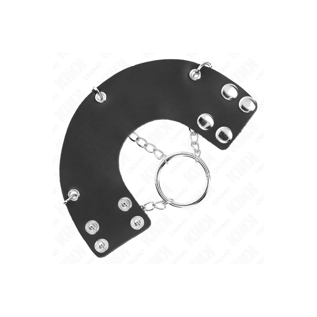 PENISRING 4 CM KETTE 7 CM METALL MIT LEDERGURTE VON KINK RING POWER